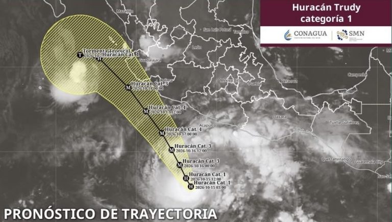 Se intensifica el huracán Trudy a categoría 1