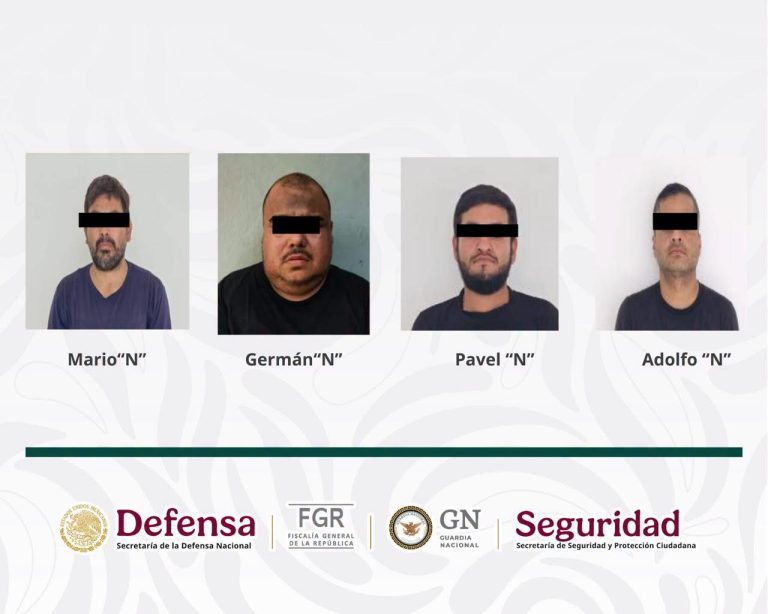 Los cuatro detenidos en Culiacán, con orden de aprensión